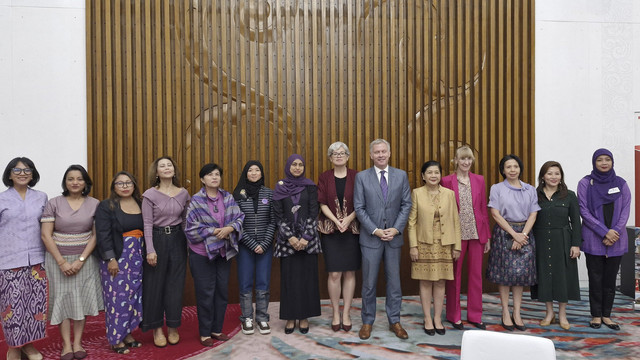 Kedutaan Besar Kanada menggelar Speed-mentoring Roundtables untuk memperingati International Women's Day 2025. Foto: Nadia Riso/kumparan