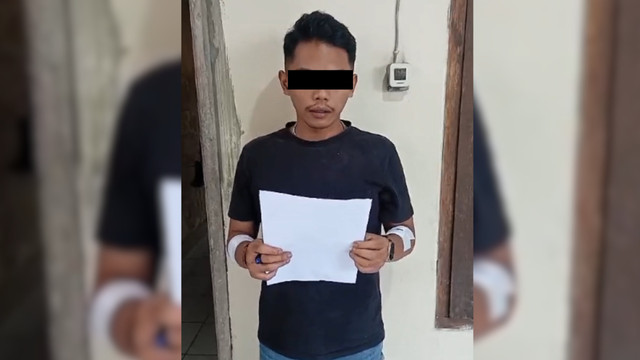 Pemuda di Sleman berinisial DYS (24) mengaku korban klitih. Foto: Dok. Polda DIY/Pandangan Jogja
