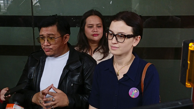 Artis Kimberly Ryder usai Jalani Mediasi Di Polres Metro Jakarta Selatan. Foto: Aprilandika Pratama/kumparan