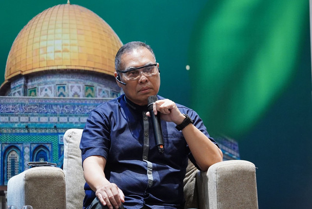 Rektor Universitas Jenderal Achmad Yani (UNJANI) Hikmahanto Juwana menghadiri Diskusi Iftar Talk bertema Masa Depan Palestina: Dampak Kebijakan Presiden Trump di Hotel Arya Duta Jakarta Pusat pada Selasa (18/3/2025). Foto: Dok. Istimewa