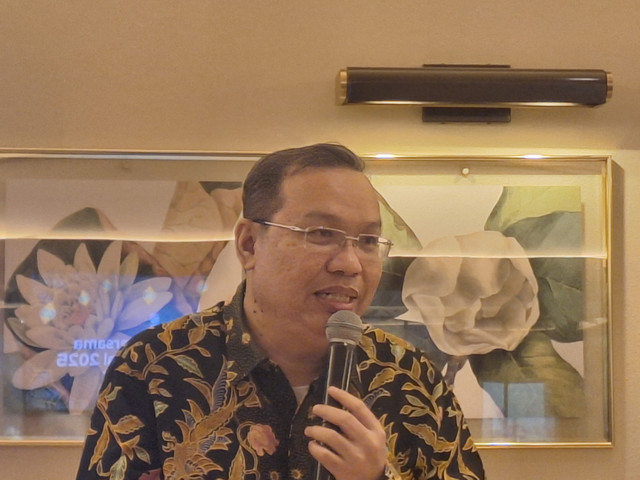 Direktur BEI Iman Rachman dalam Buka Puasa Bersama BEI dengan Wartawan di Urban Forest, Jakarta Selatan pada Senin (24/3/2025). Foto: Argya D. Maheswara/kumparan 