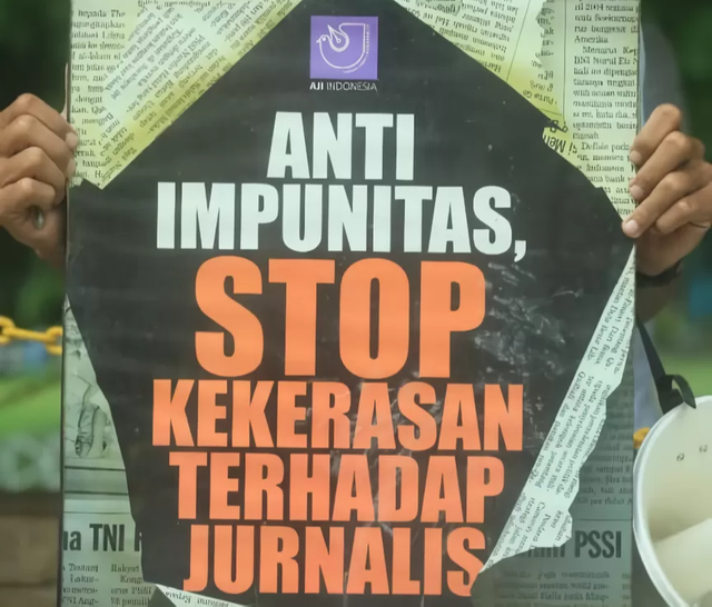 Aksi menolak kekerasan terhadap jurnalis. Foto: Istimewa 
