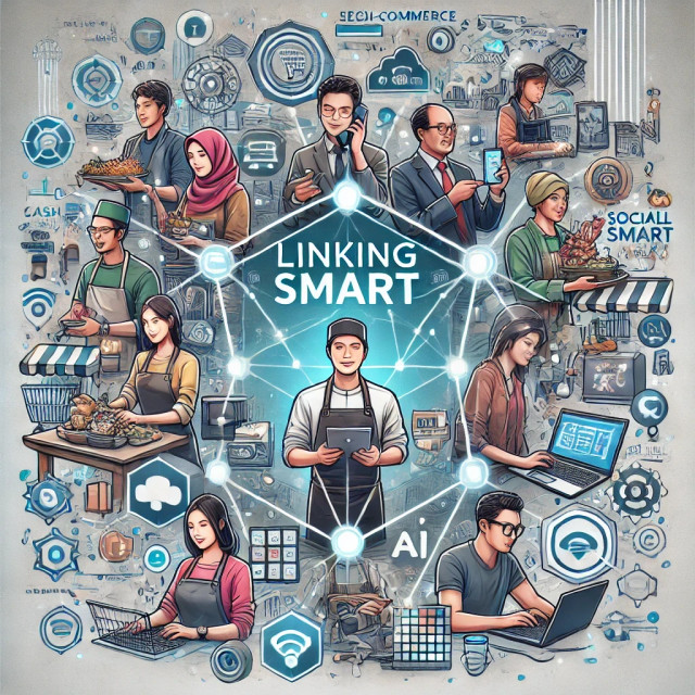 Digitalisasi UMKM: Lingking Smart. Gambar dibuat dengan ChatGPT  