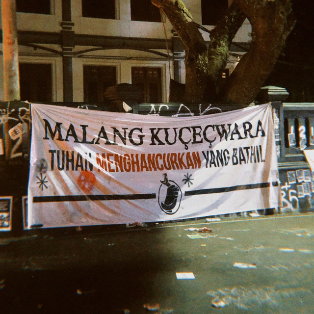 Aksi demonstrasi di Kota Malang pada 23 Maret 2025 terdapat tindakan represi dari aparat. Sumber: Istimewa