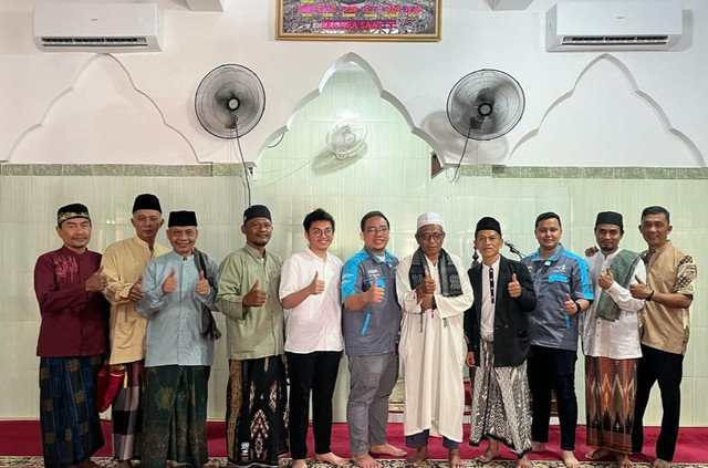 Salah satu masjid yang mendapatkan pendingin ruangan melalui aksi kampanye 'Sejuknya Berbagi'. 