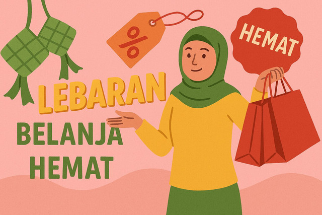 Lebaran dan Belanja Hemat. Dokumen: Diolah penulis.