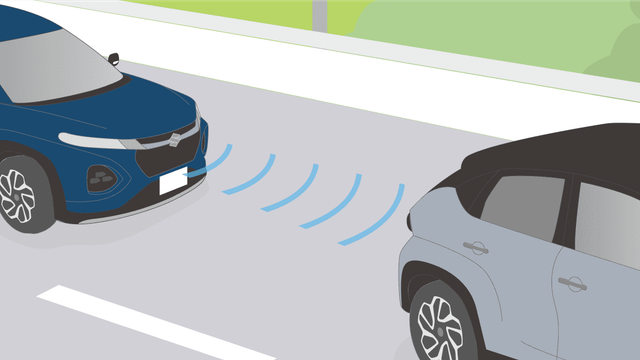 Ilustrasi cara kerja fitur ADAS pada mobil. Foto: Suzuki