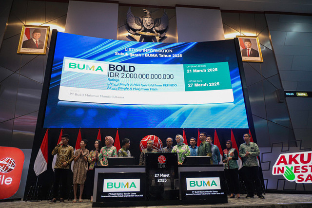 PT Bukit Makmur Mandiri Utama (BUMA), anak perusahaan utama dari PT BUMA Internasional Grup Tbk, salah satu kontraktor pertambangan batu bara independen di Indonesia,  telah melakukan penerbitan perdana Sukuk Ijarah I BUMA 2025 senilai Rp2 triliun. Foto: Iqbal Firdaus/kumparan