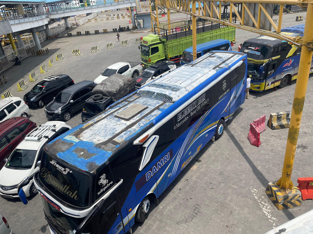 Kondisi arus mudik lebaran 2025 di Pelabuhan Bakauheni | Foto: Eva Nurdiah/Lampung Geh