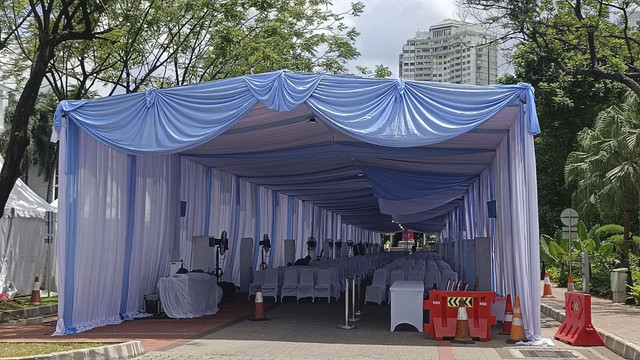 Suasana jelang lebaran di kompleks Istana Kepresidenan, Jakarta, Minggu (30/3/2025). Foto: Zamachsyari/kumparan