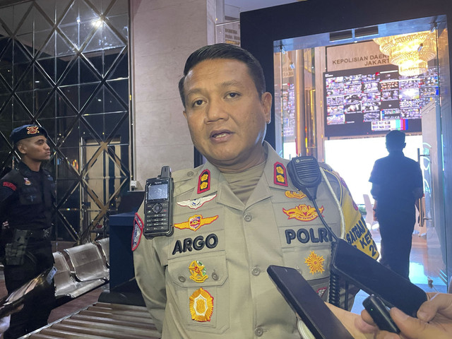 Wakil Direktur Lalu Lintas Polda Metro Jaya AKBP Argo Wiyono, di Gedung Promoter Polda Metro Jaya, Jakarta, Minggu (30/3/2025). Foto: Fadhil Pramudya/kumparan