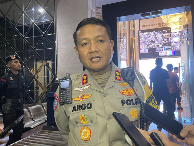Wakil Direktur Lalu Lintas Polda Metro Jaya AKBP Argo Wiyono, di Gedung Promoter Polda Metro Jaya, Jakarta, Minggu (30/3/2025). Foto: Fadhil Pramudya/kumparan