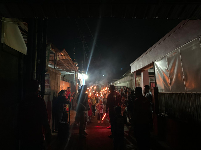 Suasana Malam Takbiran di Purwanegara, Purwokerto Utara, Minggu (30/03/2025)