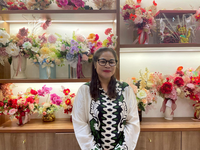 Ketua Bidang Pokja I Tim Penggerak Pemberdayaan dan Kesejahteraan Keluarga (TP PKK) Kalimantan Barat, Donata Krisantus. Foto: Alycia Tracy Nabila/Hi!Pontianak