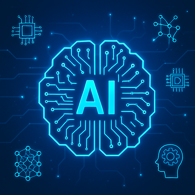 gambar ilustrasi teknologi Ai dibuat dengan ChatGPT