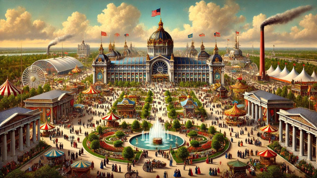 Suasana World's Fair tahun 1904 di Missouri, Amerika Serikat (Sumber: Koleksi Karya Pribadi)
