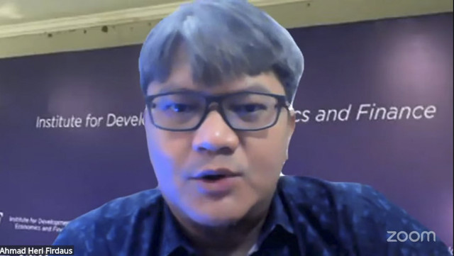 Peneliti Pusat Industri, Perdagangan, dan Investasi Institute for Development of Economics and Finance (INDEF), Ahmad Heri Firdaus, Jumat (4/4/2025). Foto: Dok. Istimewa