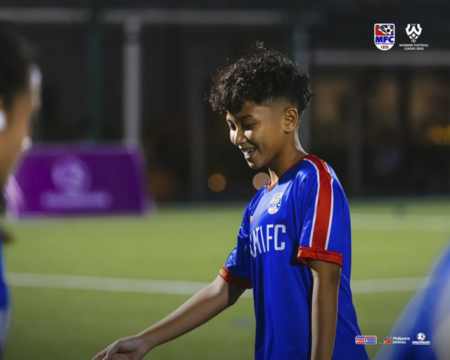 Gea Yumanda, pemain Timnas Wanita Indonesia, saat bermain di Makati FC Filipina. Foto: Dok. PFF Women's League