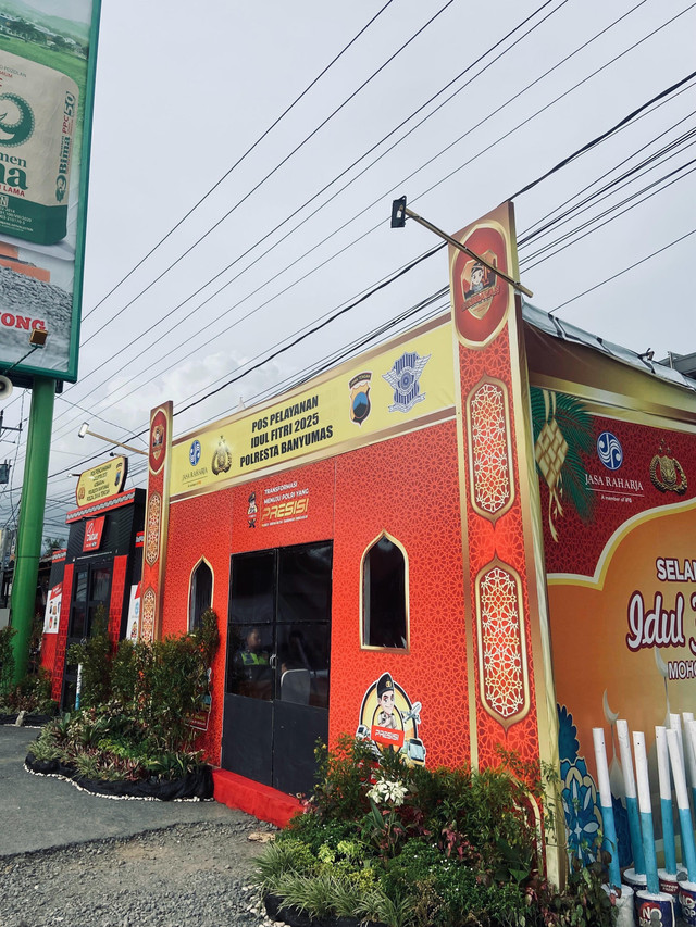 Posko mudik Ajibarang, Minggu (30/3/2025). Foto: Anjani