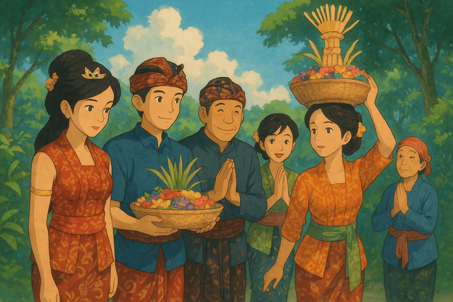 Gambar ilustrasi hukum adat. Gambar dibuat oleh chat GPT.