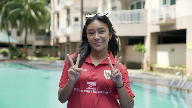 Keysha Bulgamin, pesepak bola wanita berpaspor Indonesia yang tinggal di Belanda, saat wawancara khusus dengan kumparanBOLANITA di Kelapa Gading, Jakarta Pusat. Foto: Andi Fajar/kumparan