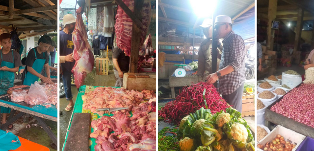 Aktivitas Pasar Tanggorajo Kuala TUngkal menjelang Hari Raya Idul Fitri 1446 H. Foto: TPID Kab.Tanjung Jabung Barat