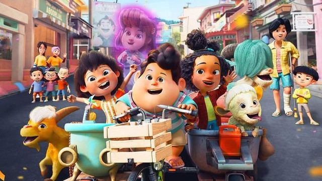 Ilustrasi lirik dan makna lagu Selalu Ada di Nadimu dari animasi film Jumbo. Foto: Visinema Pictures