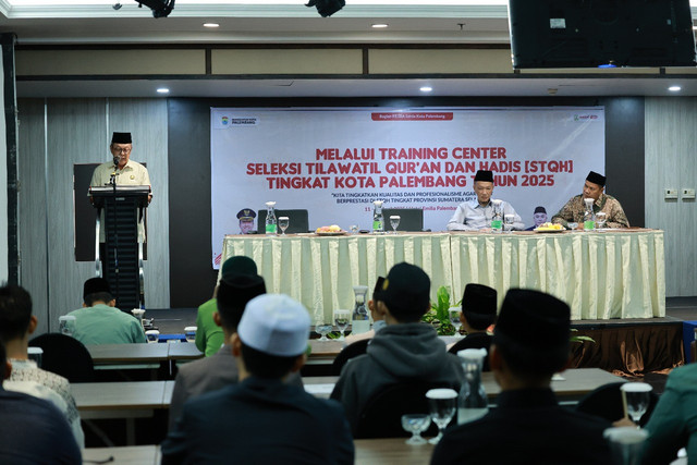 Asisten 1 Setda Kota Palembang saat menghadiri Training Center STQH/ist.