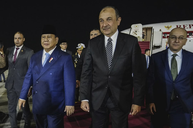 Presiden Prabowo Subianto tiba di Mesir. Foto: Instagram/ @presidenrepublikindonesia