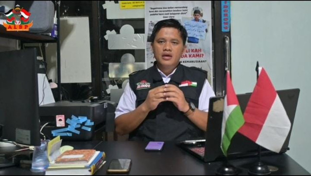 Yasir salah satu Inisiator aksi nyata Lampung bersama Palestina jilid III. | Foto: Istimewa