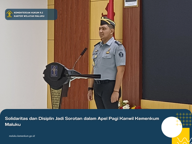 Solidaritas dan Disiplin Jadi Sorotan dalam Apel Pagi Kanwil Kemenkum Maluku
