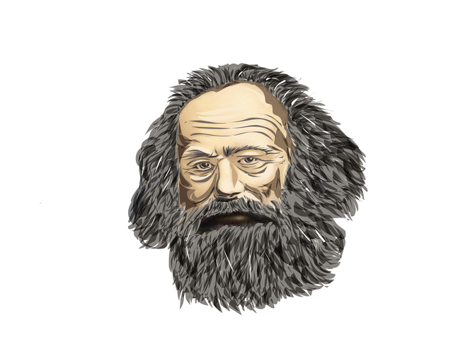 ilustrasi wajah karl marx filsuf dunia. foto: pixabay.com