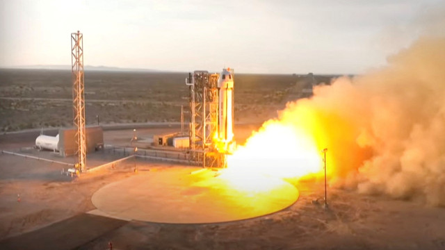 Ilustrasi Roket Blue Origin. Foto: Blue Origin/via REUTERS