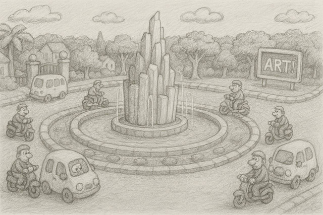 Sketsa awal yang dibuat Gilang Widitya Perdana sebelum jadi video bergerak. Foto : Istimewa.