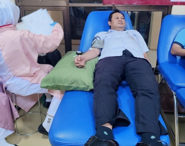 Semarak HBP Ke-61, Rupbasan Mojokerto Jawa Timur Gelar Aksi Donor Darah