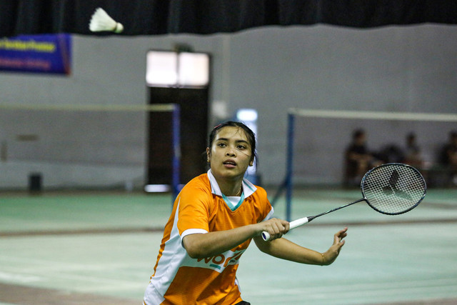 Tunggal putri Indonesia Gregoria Mariska Tunjung berlatih saat mengikuti Pemusatan Latihan Nasional (Pelatnas) Bulu Tangkis di PBSI Cipayung, Jakarta, Rabu (16/4/2025). Foto: Asprilla Dwi Adha/ANTARA FOTO