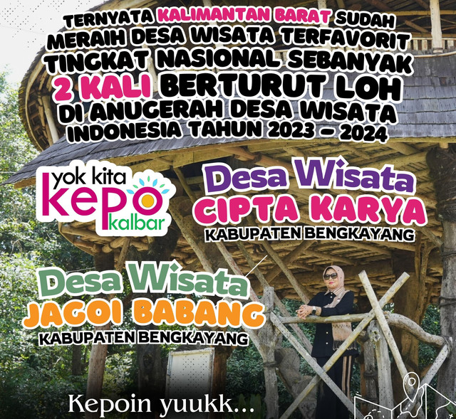 Dua desa wisata di Bengkayang terpilih sebagai terfavorit di ADWI 2023 dan 2024. Foto: Dok. Disporapar Kalbar