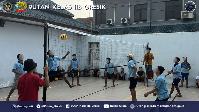 Meriahkan HBP ke-61, Rutan Gresik Gelar Lomba Olahraga Antar Warga Binaan
