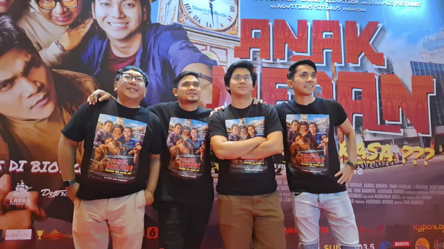 Ajil Ditto dan Maell Lee dalam konferensi pers film Anak Medan. Foto: Istimewa