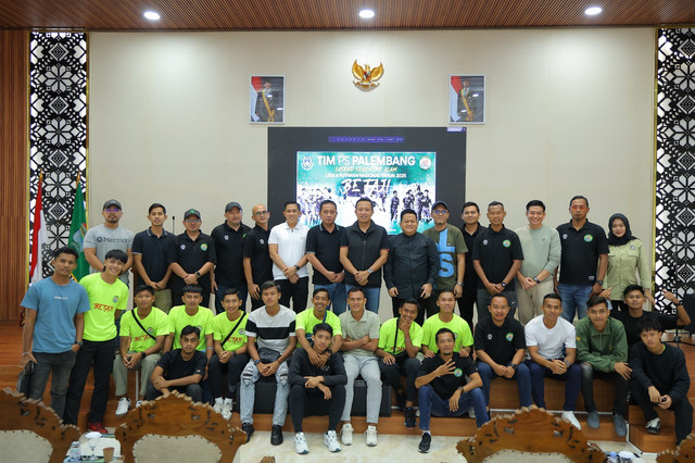 Manajemen dan tim sepakbola PS Palembang. (ist)