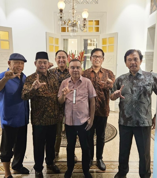 Wakil Ketua DPR RI Sufmi Dasco bertemu rombongan Bupati Desa Lahat Bursa Zarnubi dok: @sufmi_dasco