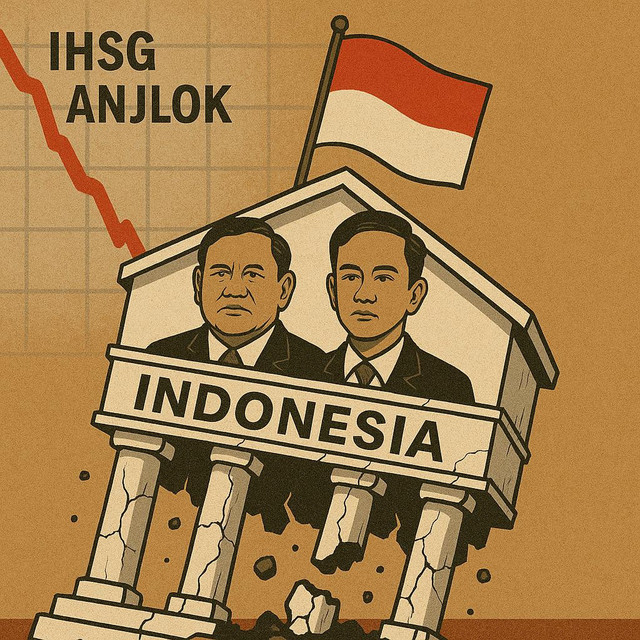 Ilustrasi: Ancaman runtuhnya pemerintahan Prabowo-Gibran jika IHSG Anjlok dalam Jangka Panjang. Sumber: ChatGPT