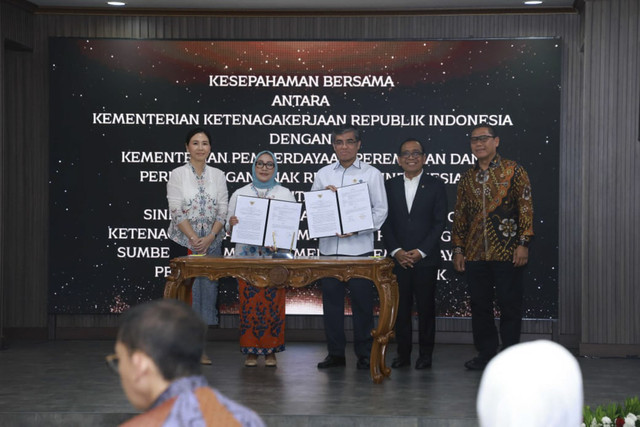 Kemnaker dan Kementerian PPPA bersinergi, menjalin kerja sama dalam ketenagakerjaan. Foto: Dok. Kemnaker