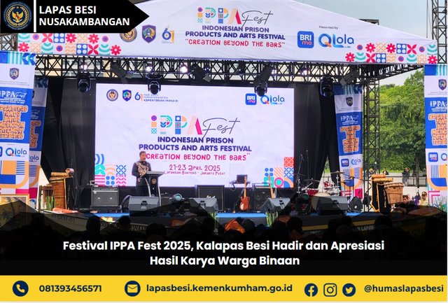 Festival IPPA Fest 2025, Kalapas Besi Hadir dan Apresiasi Hasil Karya Wbp