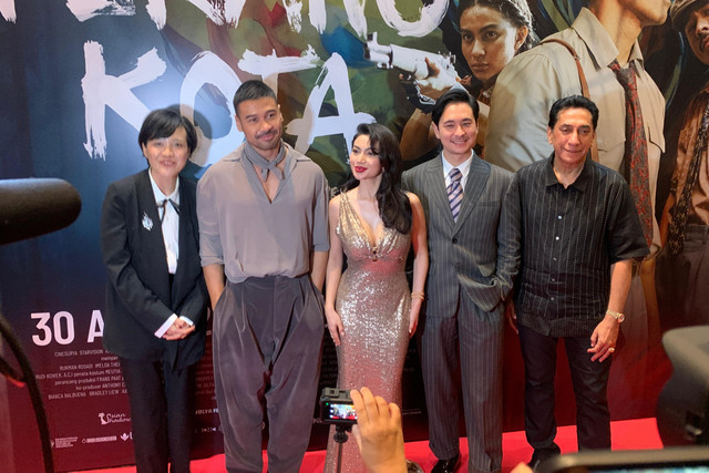 Konferensi pers film Perang Kota di Epicentrum, Jakarta Selatan, Senin (21/4/2025). Foto: Vincentius Mario/kumparan