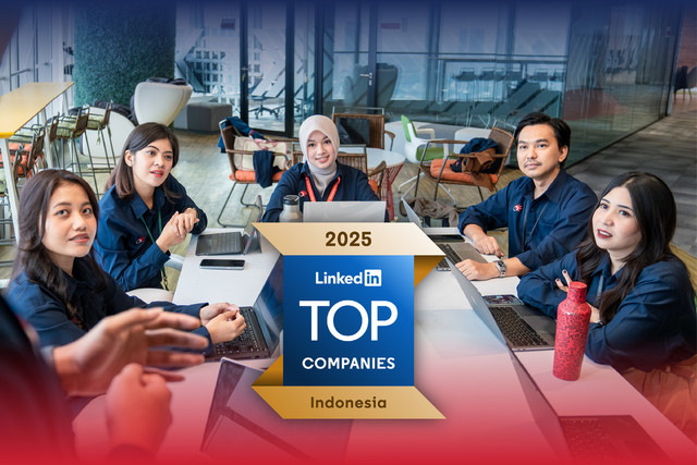 Telkom kembali meraih penghargaan LinkedIn Top Companies 2025 sebagai tempat kerja terbaik untuk pengembangan karier. Foto: Dok. Telkom