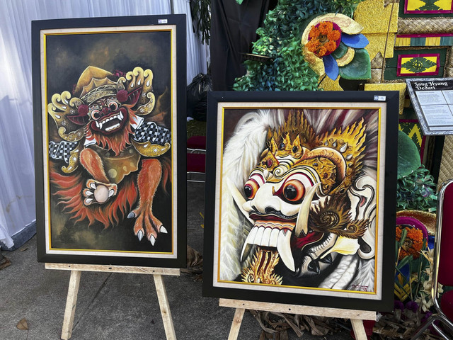 Lukisan Warga Binaan yang di Jual di IPPA Fest di Lapangan Bangeng, Jakarta Pusat, Rabu (23/4/2025). Foto: Rayyan Farhansyah/kumparan