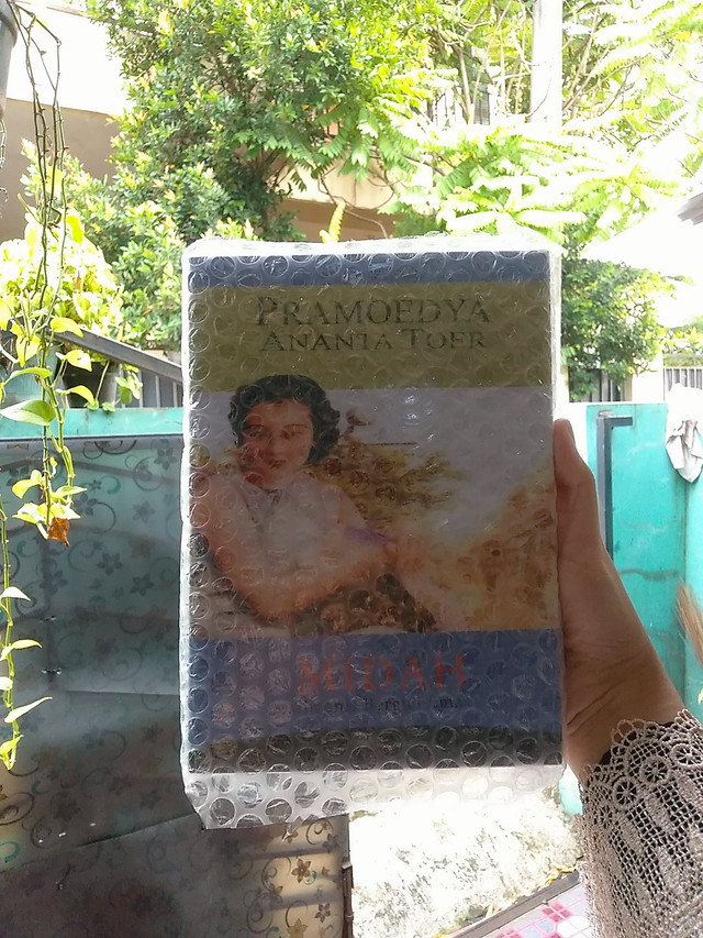 Cover buku novel Midah si Manis Bergigi Emas, foto ini di ambil hasil pribadi.