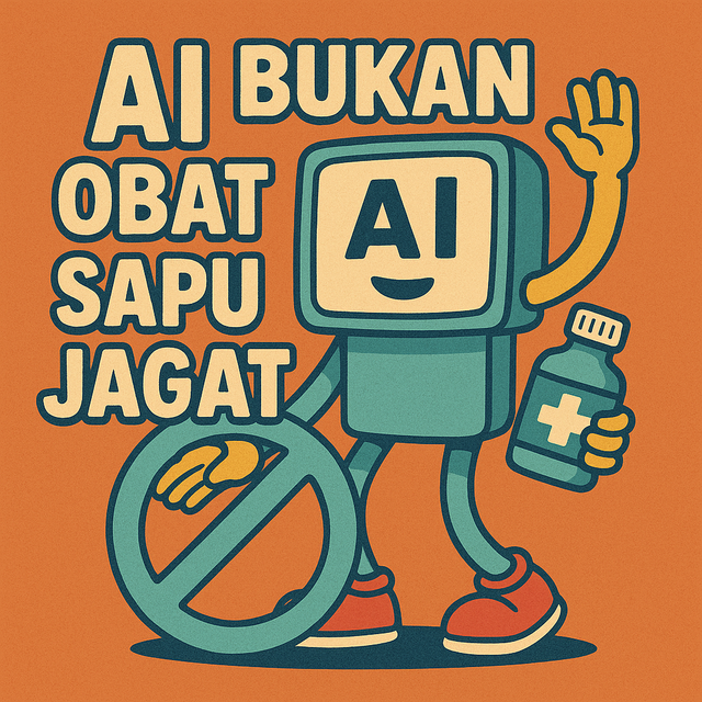 AI bukan obat sapu jagat. Image dibuat dengan ChatGPT 4o