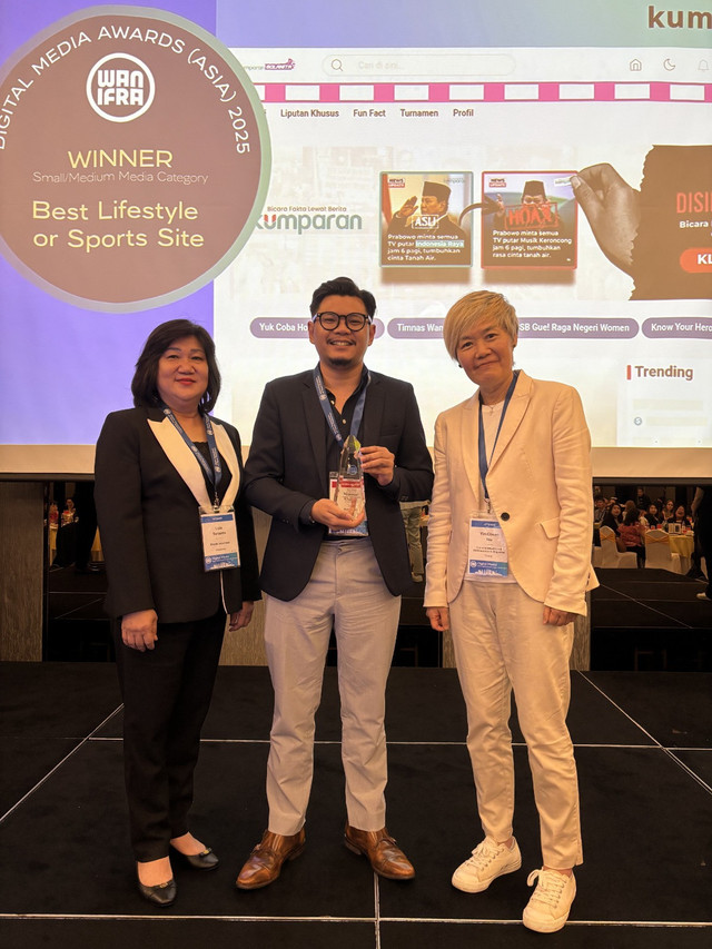kumparanBOLANITA, satu-satunya kanal sepak bola wanita di Indonesia, meraih penghargaan di WAN-IFRA Digital Media Awards Asia 2025, Rabu (23/4/24). Foto: kumparan